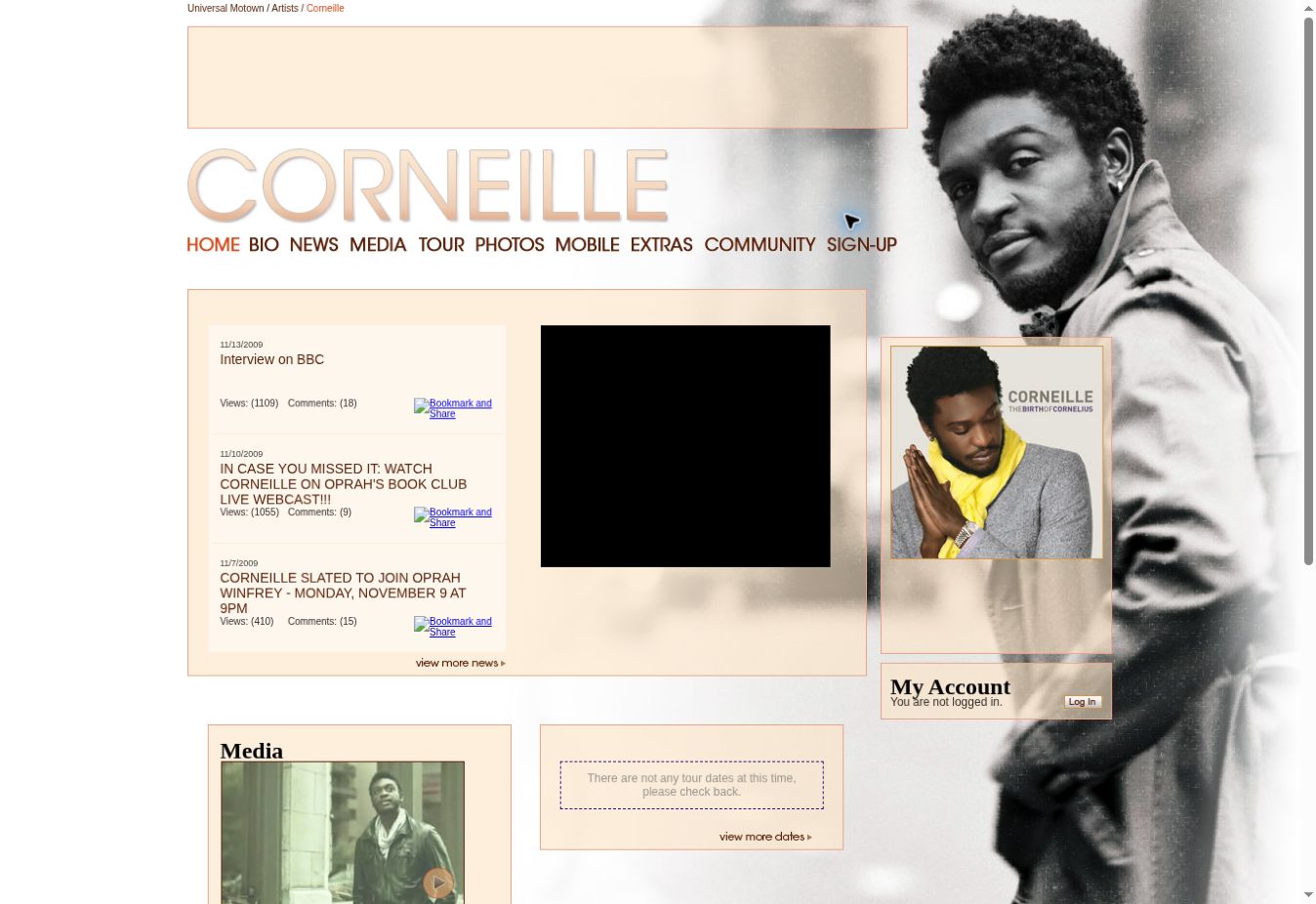 Aperçu de la page d’accueil de corneillemusic.com