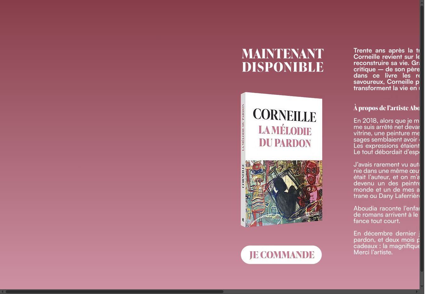 Aperçu de la page d’accueil de corneilleofficiel.com