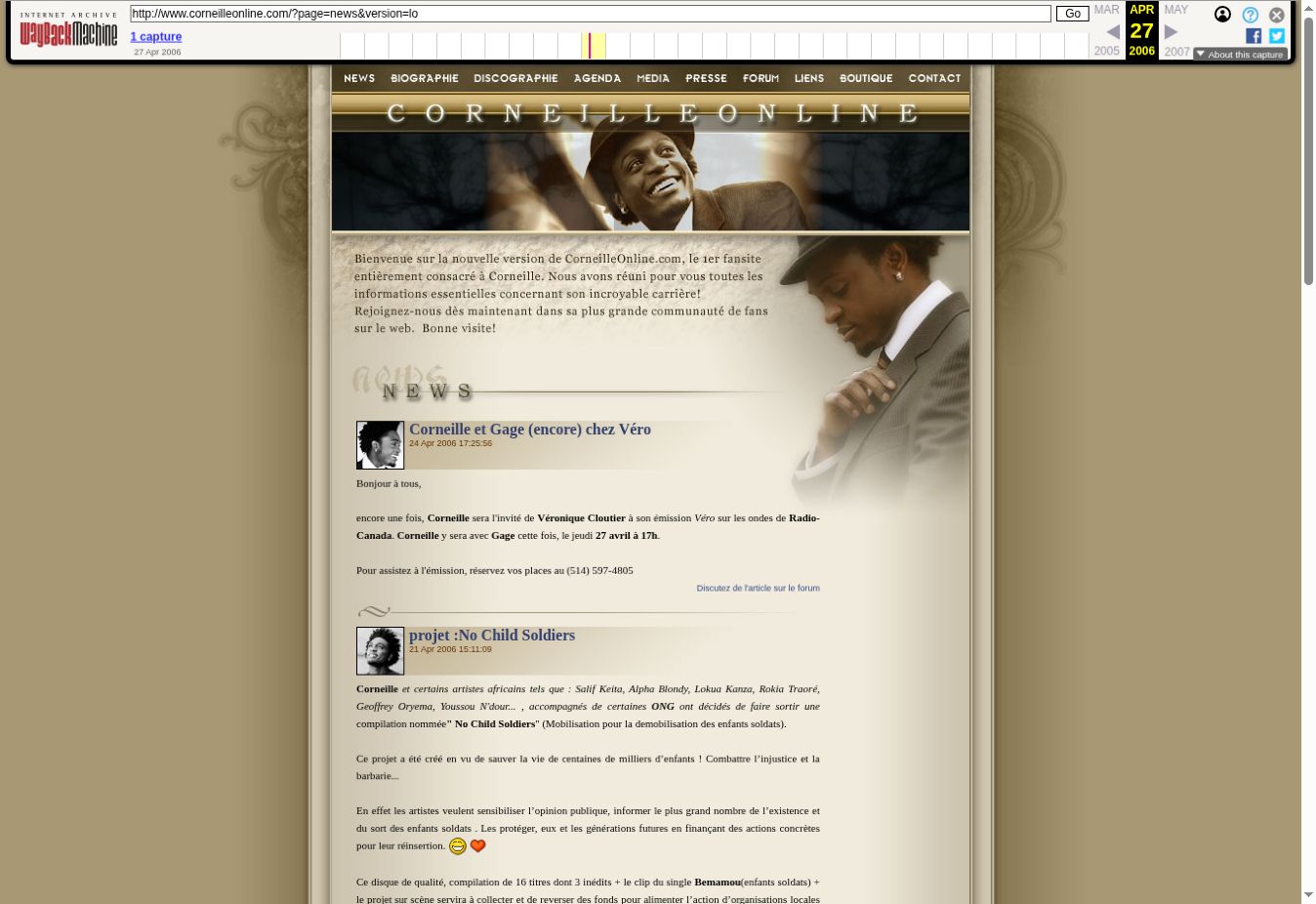 Aperçu de la page d’accueil de corneilleonline.com